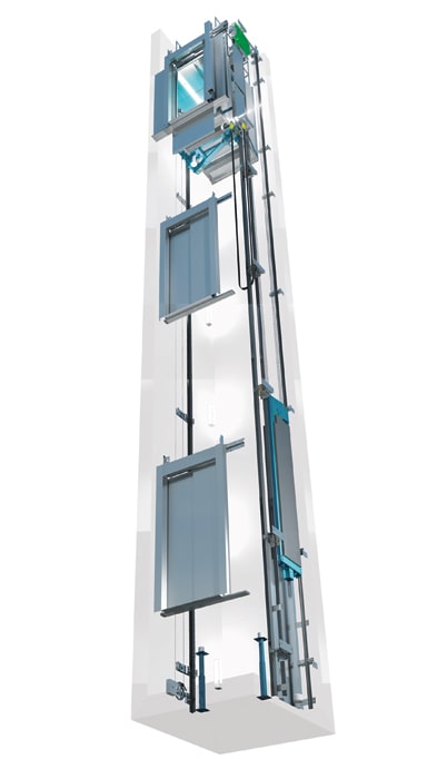 Aufzug Modulares Schachtsystem