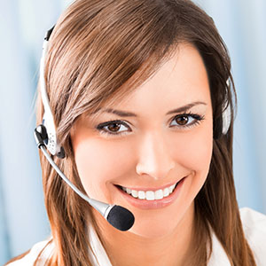 Beraterin mit Headset